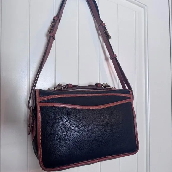 Dooney & Bourke Navy and Tan Leathee Crossbody Bag - Picture 2 of 12